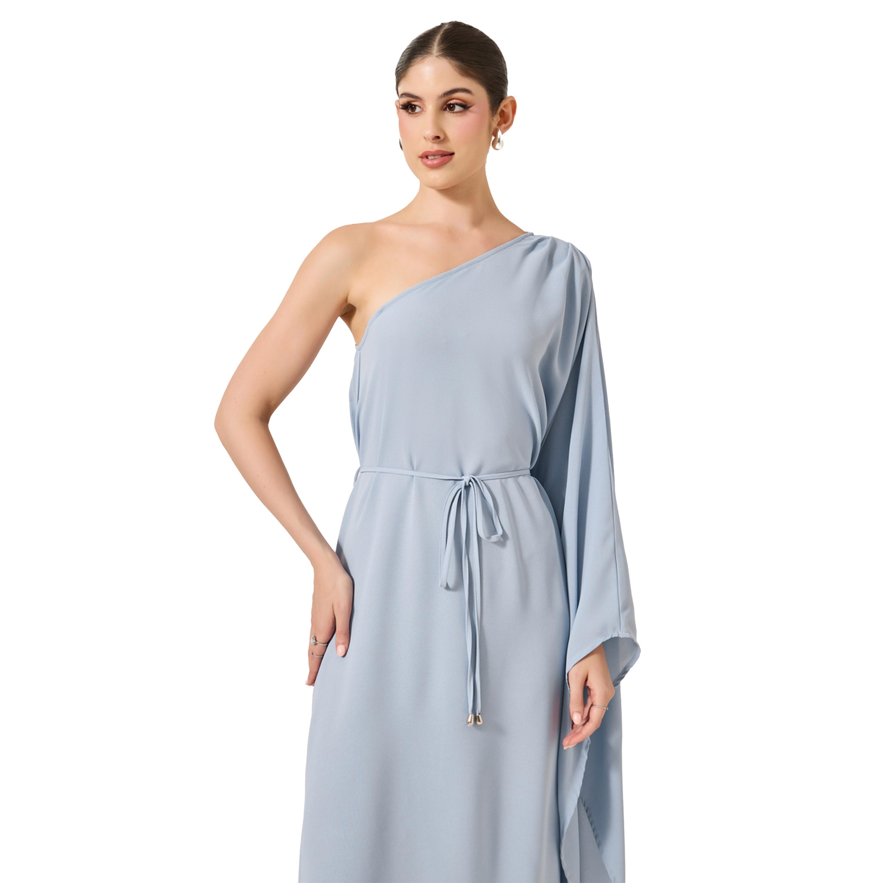 Styli Solid One Shoulder A-Line Maxi Dress-women-clothing-dresses-image-3