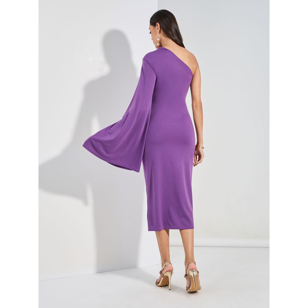 Styli One Shoulder Neck Sheath Midi Dress-women-clothing-dresses-image-4