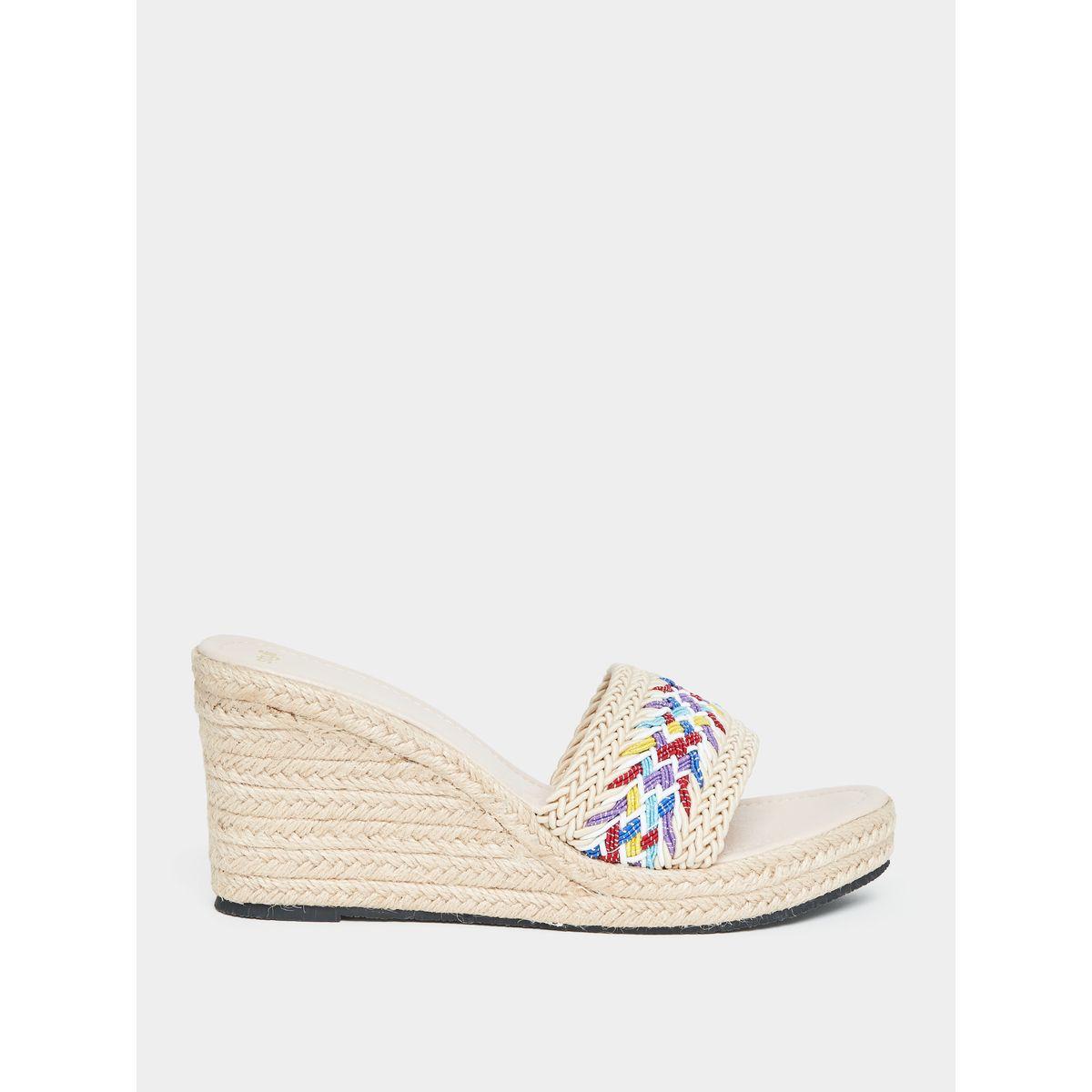 Styli Weave Strap Wedge Sandals-women-shoes-heels-image-3