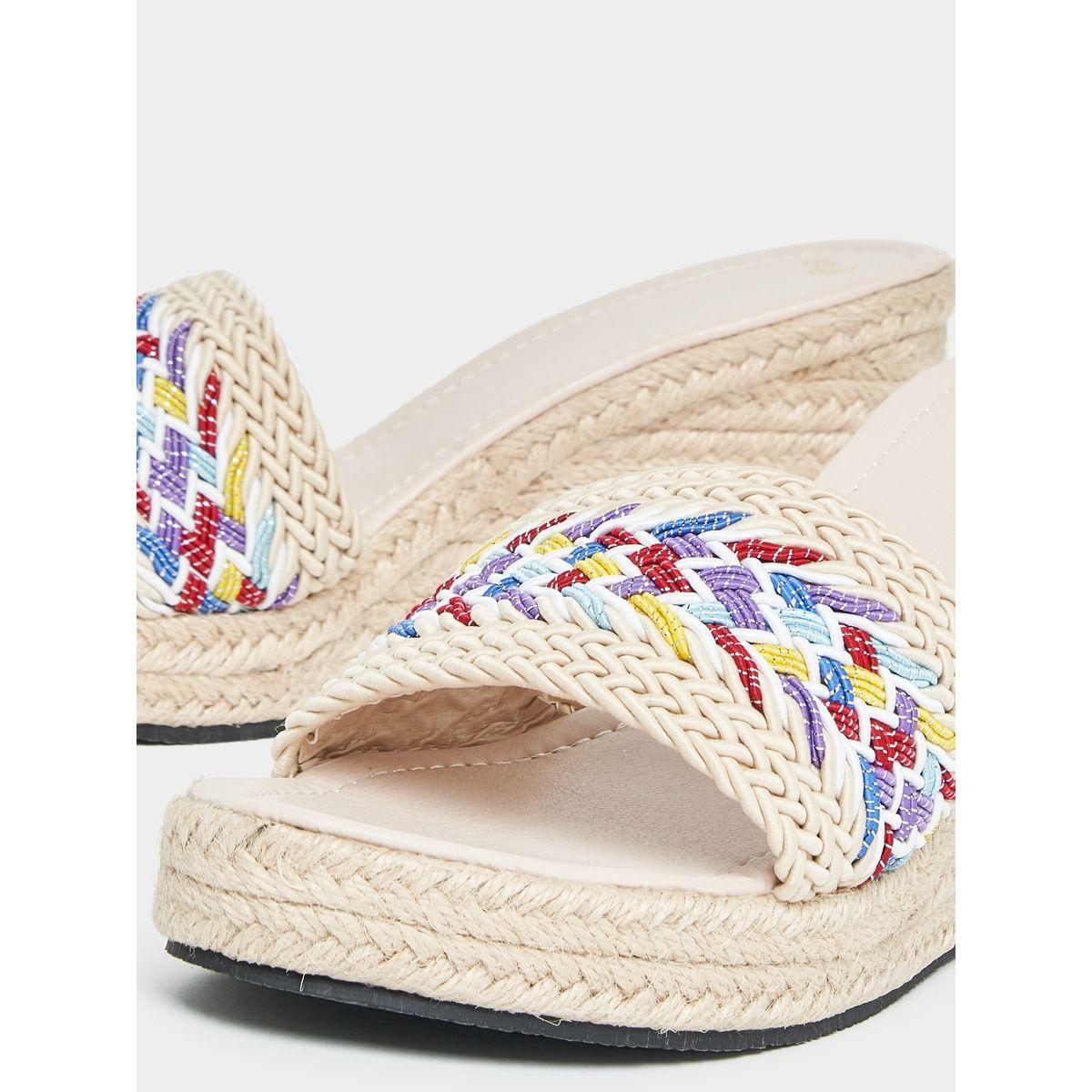 Styli Weave Strap Wedge Sandals-women-shoes-heels-image-5