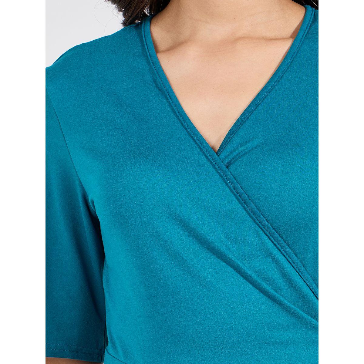 Styli Solid Wrap Midi Dress-women-clothing-dresses-image-3