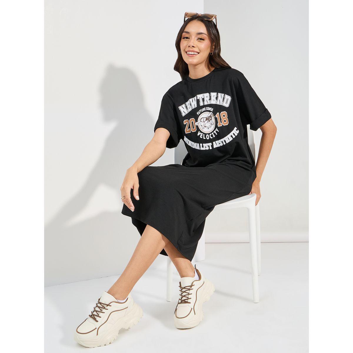 فستان ميدي مطبع بطبعة فارسيتي-women-clothing-dresses-image-1