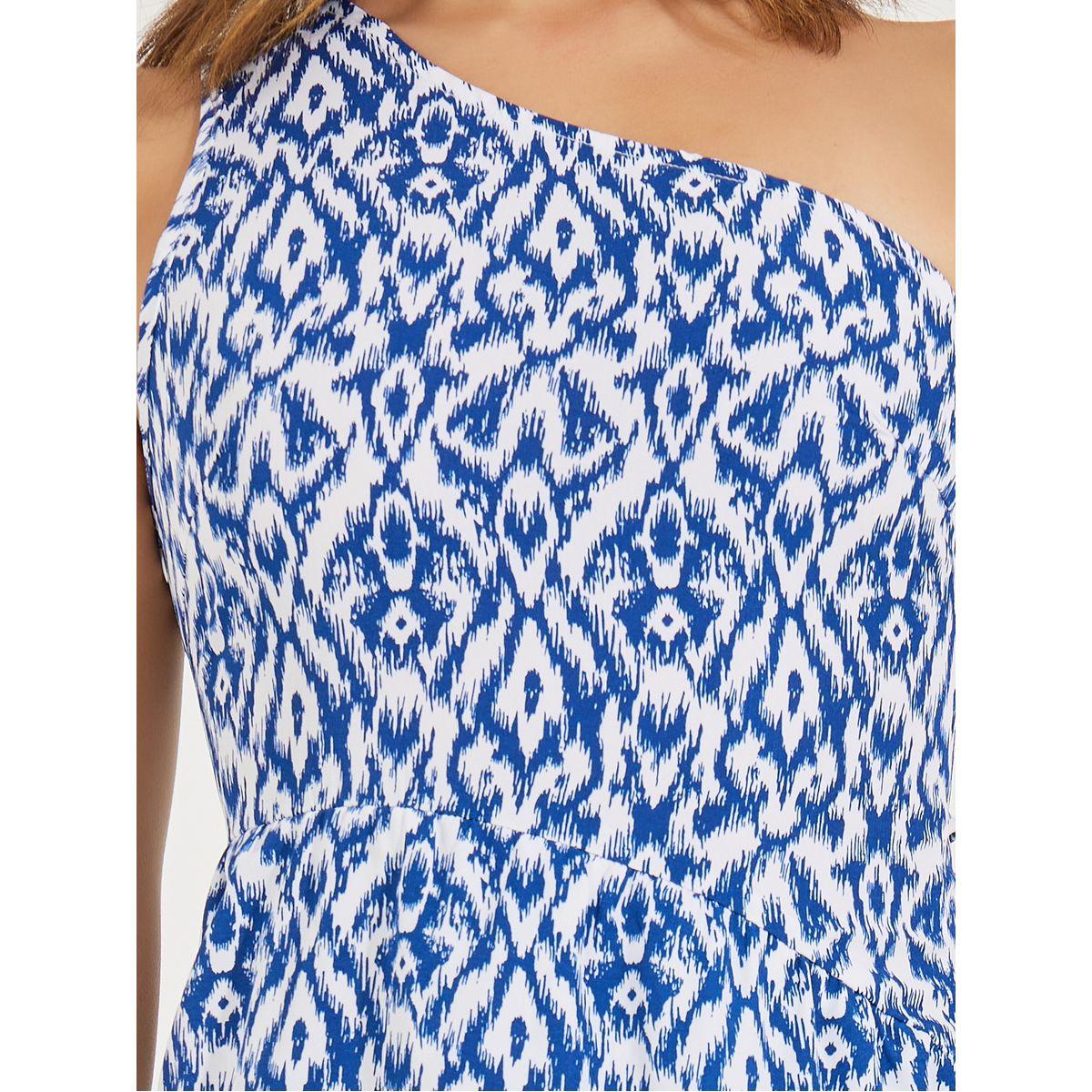 Styli Ikat Print One Shoulder Sleeve A-Line Maxi Dress-women-clothing-dresses-image-4