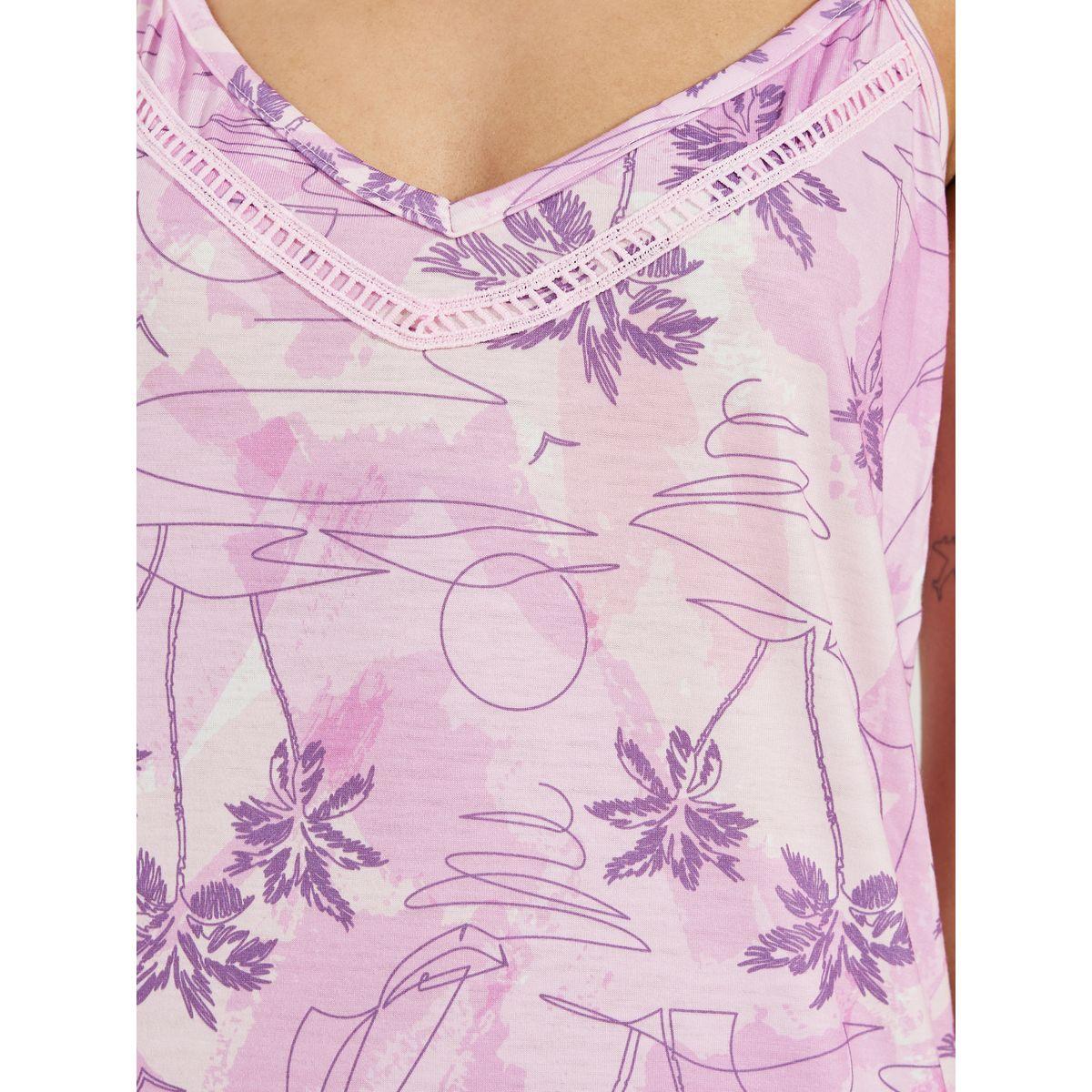 Styli Unwind AOP Sketchy Palm Slip Dress with Hem Lace Insert-women-clothing-nightwear-nighties-image-3