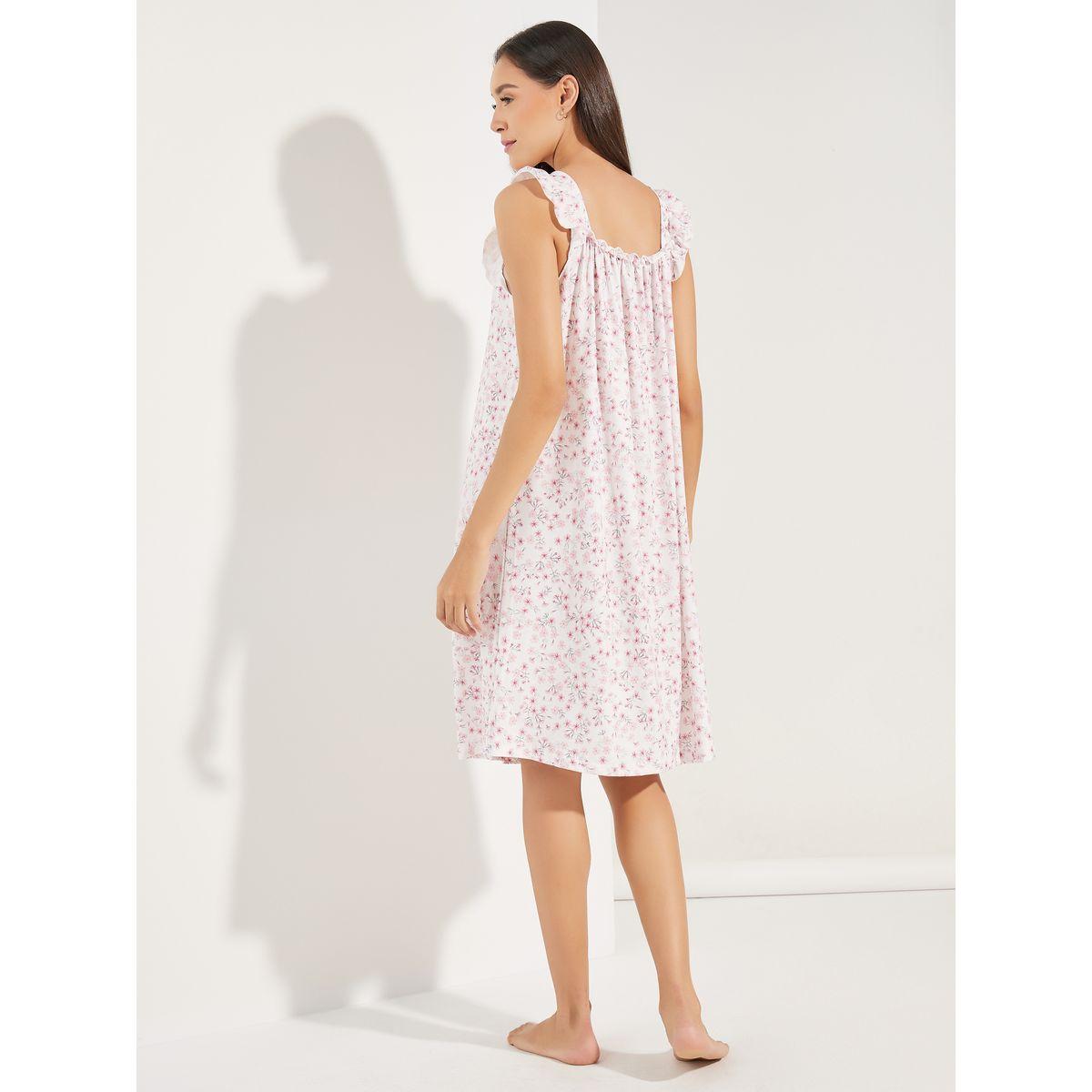 قميص نوم مطبع بالكامل مع اكمام كشكش-women-clothing-nightwear-nighties-image-4