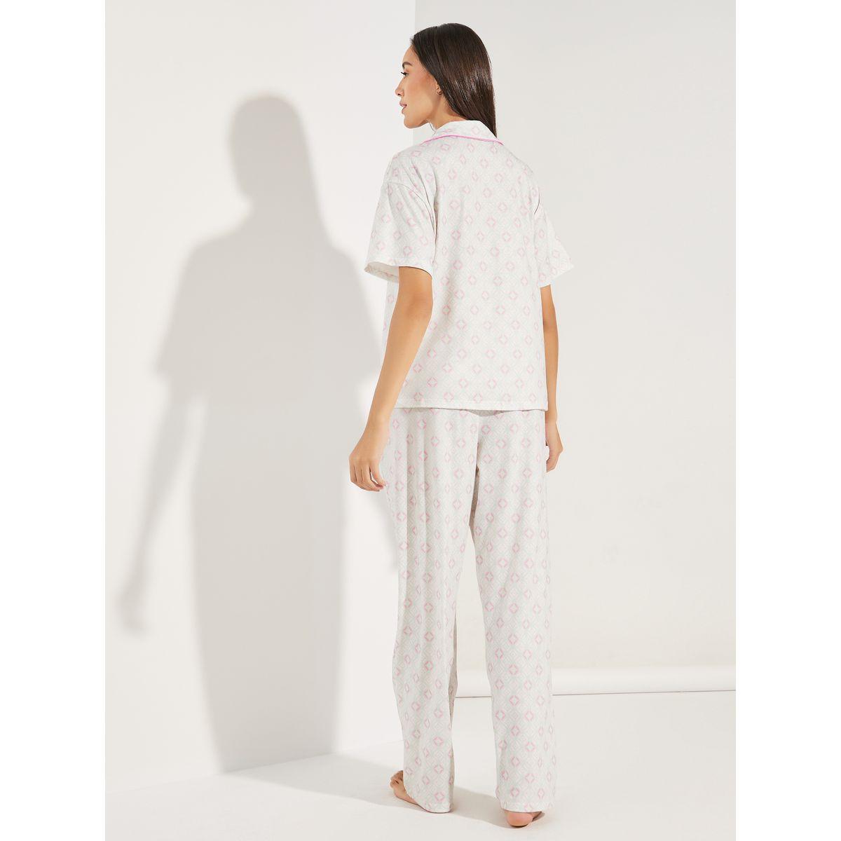 Styli Unwind AOP Drop Shoulder Contrast Piped Shirt & Pyjama Set-women-clothing-nightwear-pyjamas-longsets-image-4