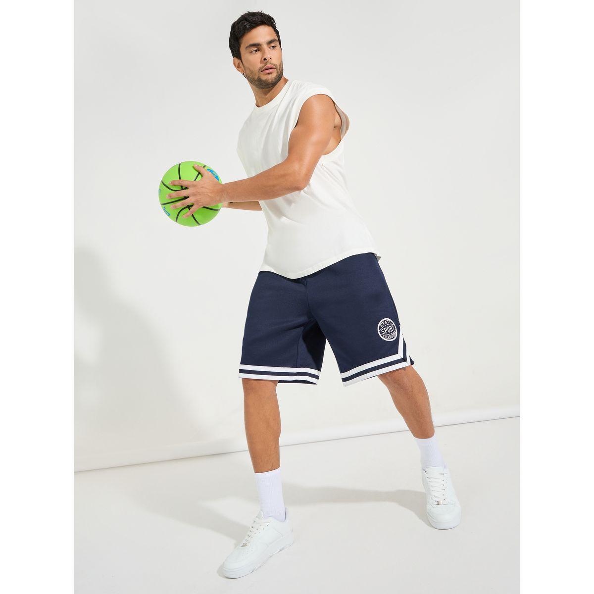 شورت محبوك بحواف مخططة مع اربطة-men-clothing-bottoms-shorts-image-1