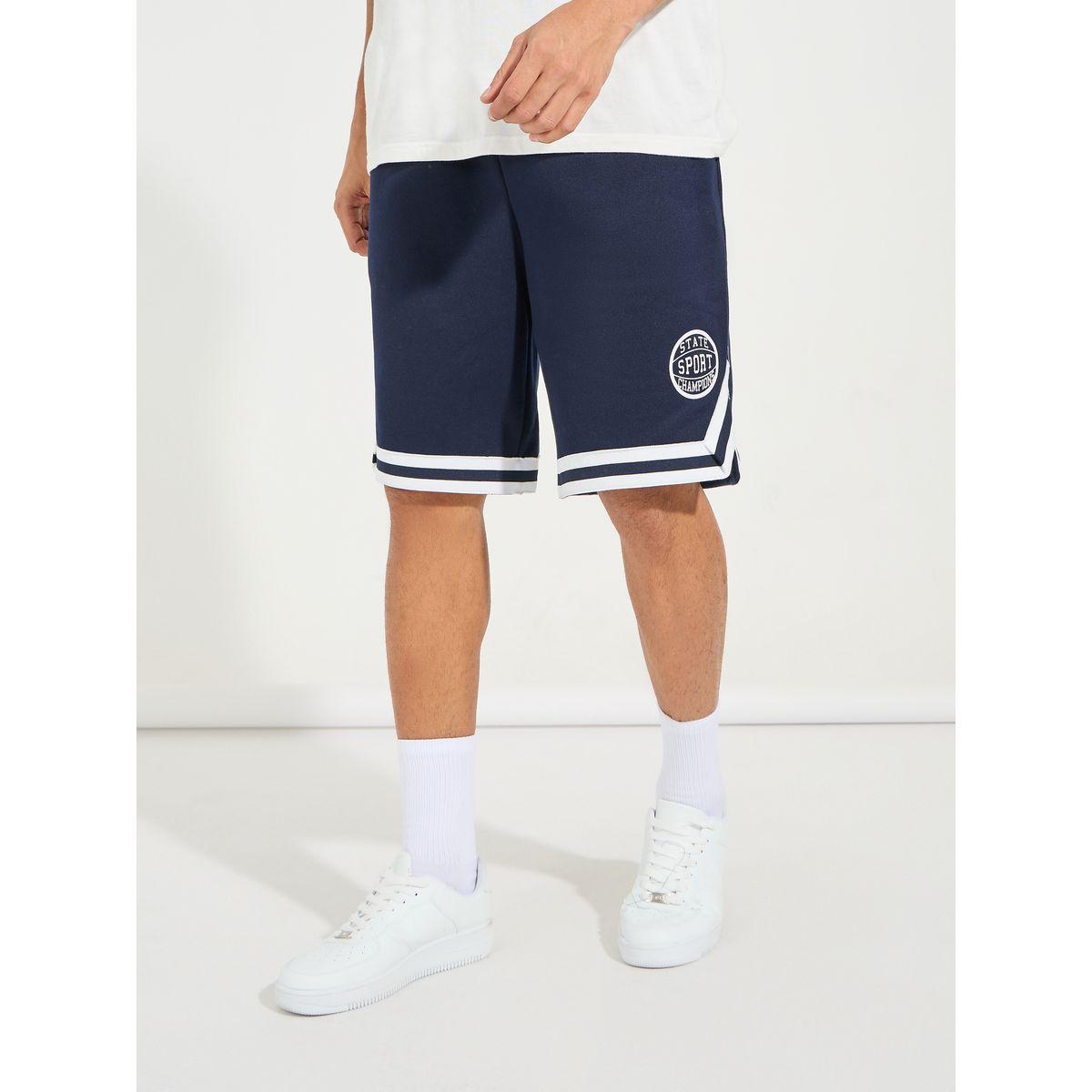 شورت محبوك بحواف مخططة مع اربطة-men-clothing-bottoms-shorts-image-2