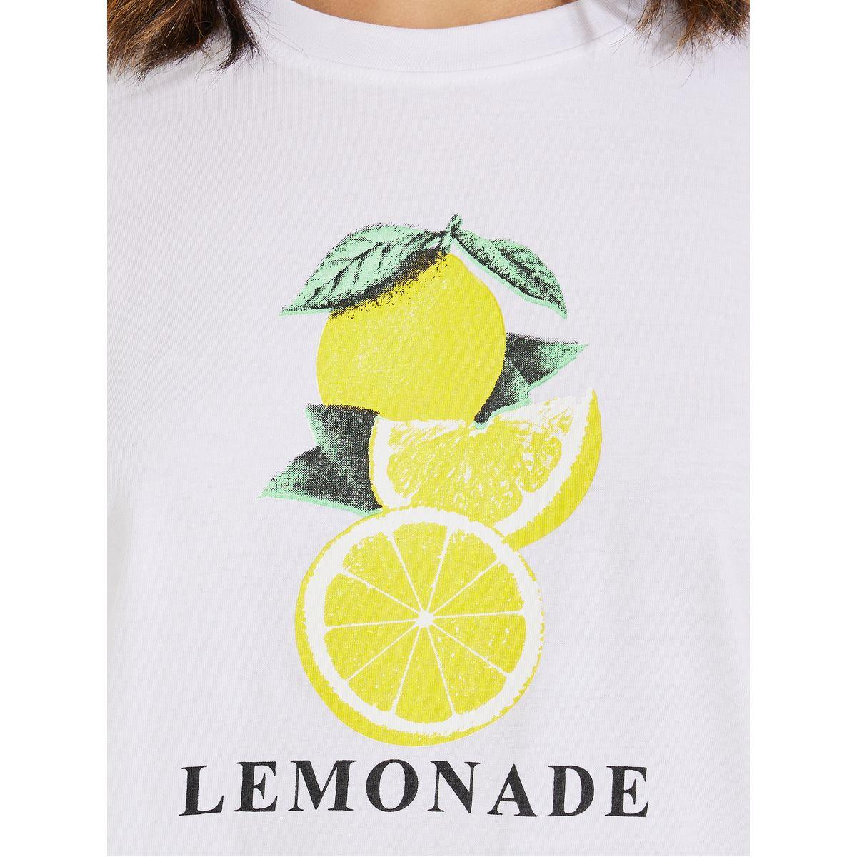 تيشيرت فضفاض بطبعة جرافيك واكمام بطية-women-clothing-tshirts-image-4