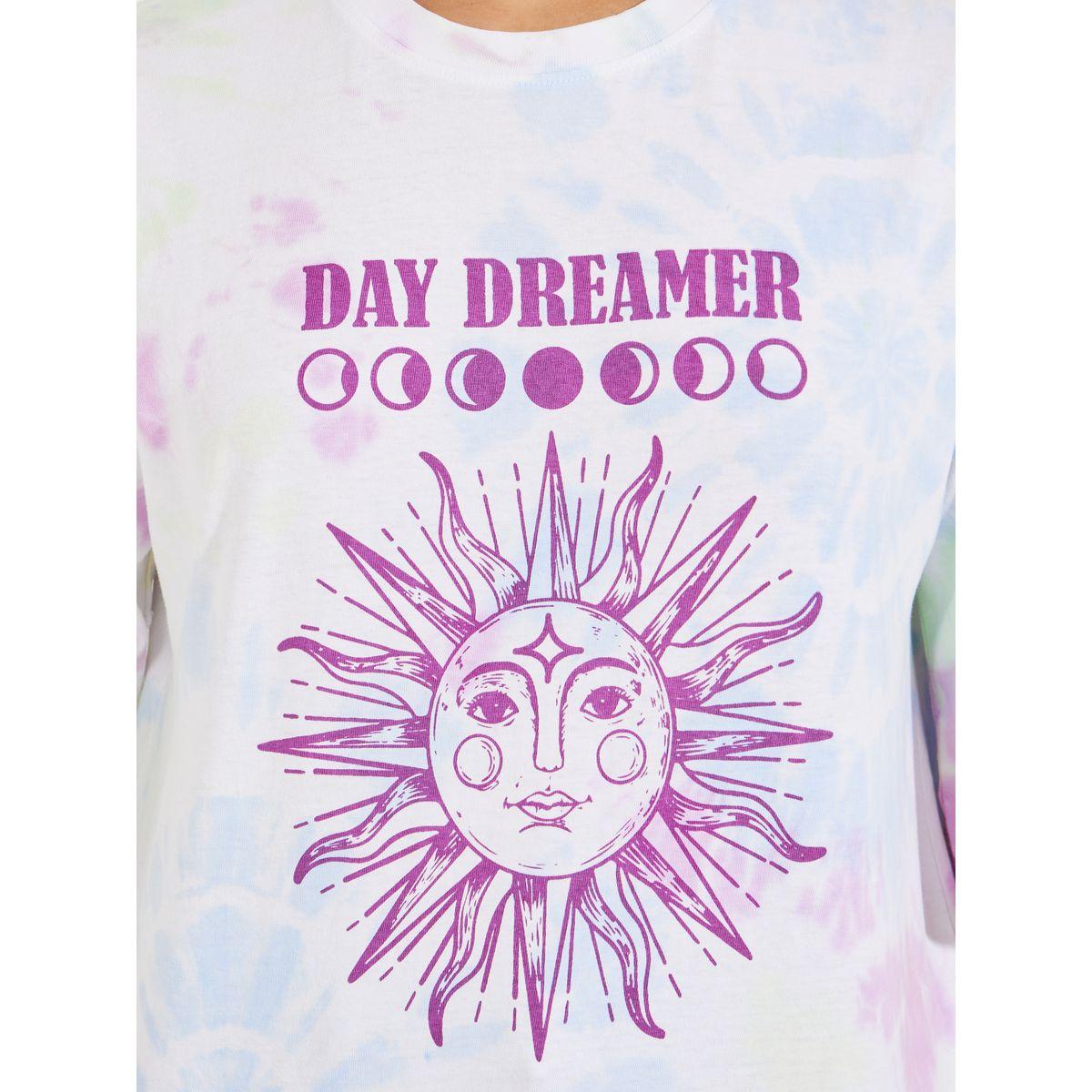 Styli Oversized Tie Dye Graphic Print T-Shirt with Dropped Shoulder-women-clothing-tshirts-image-3