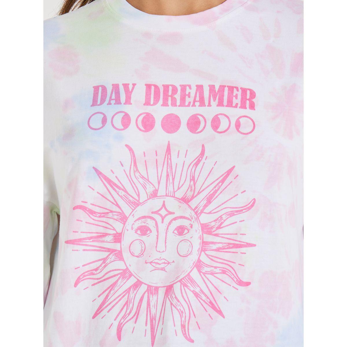 Styli Oversized Tie Dye Graphic Print T-Shirt with Dropped Shoulder-women-clothing-tshirts-image-4