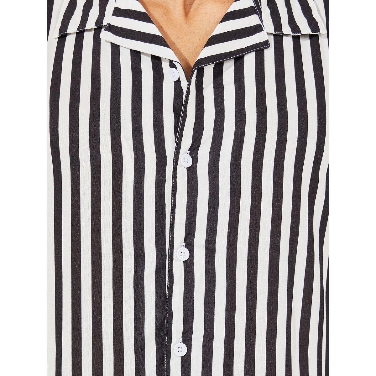 Styli Striped Resort Collar Relaxed Fit Shirt-men-clothing-shirts-image-3