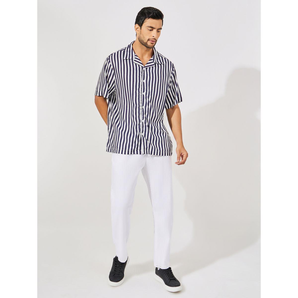 Styli Striped Resort Collar Relaxed Fit Shirt-men-clothing-shirts-image-2