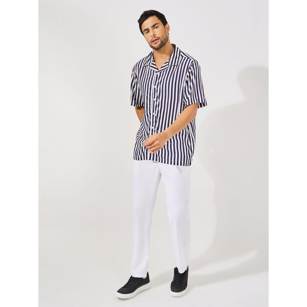 Styli Striped Resort Collar Relaxed Fit Shirt-men-clothing-shirts-image-3