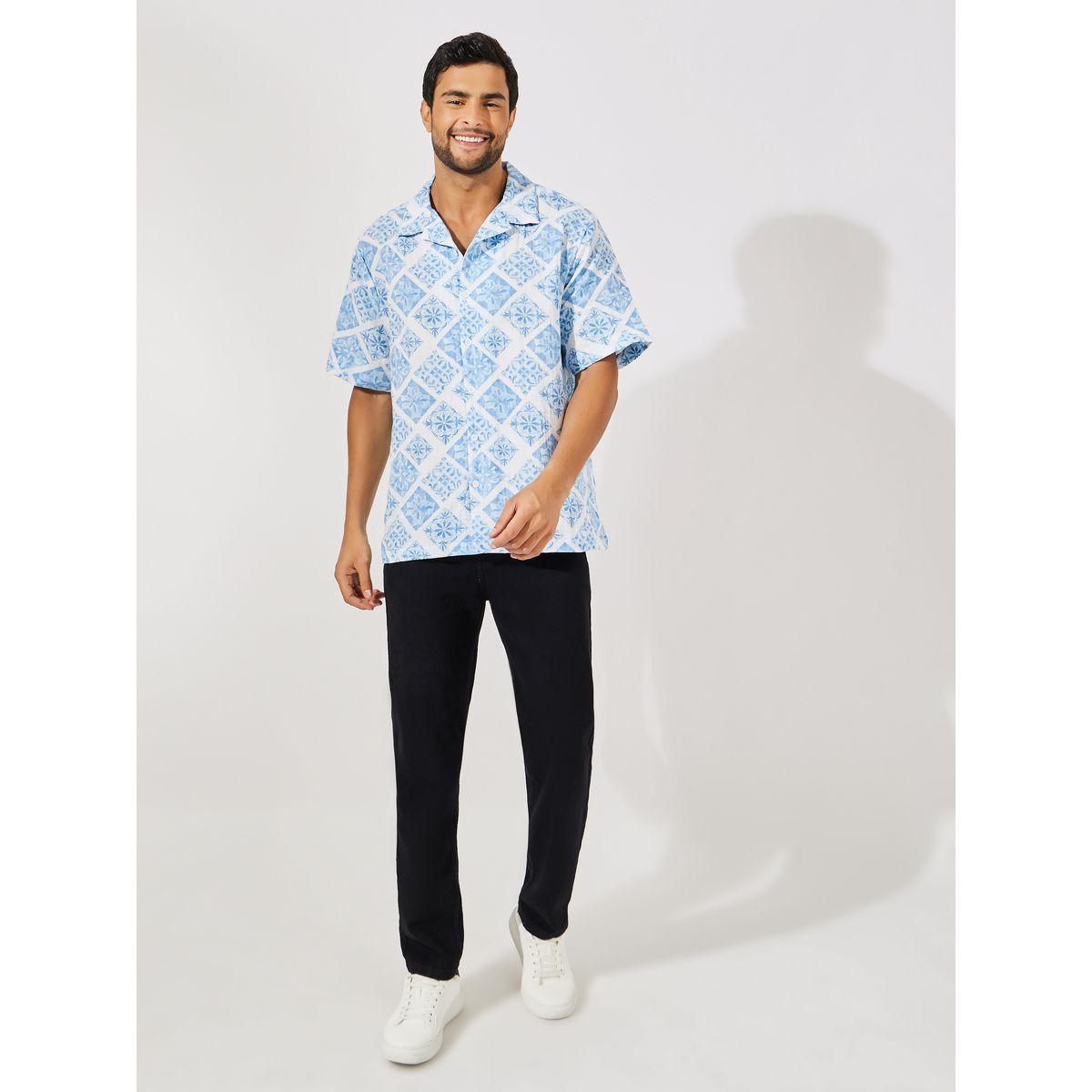 Styli AOP Double Cloth Resort Collar Relaxed Fit Shirt-men-clothing-shirts-image-2