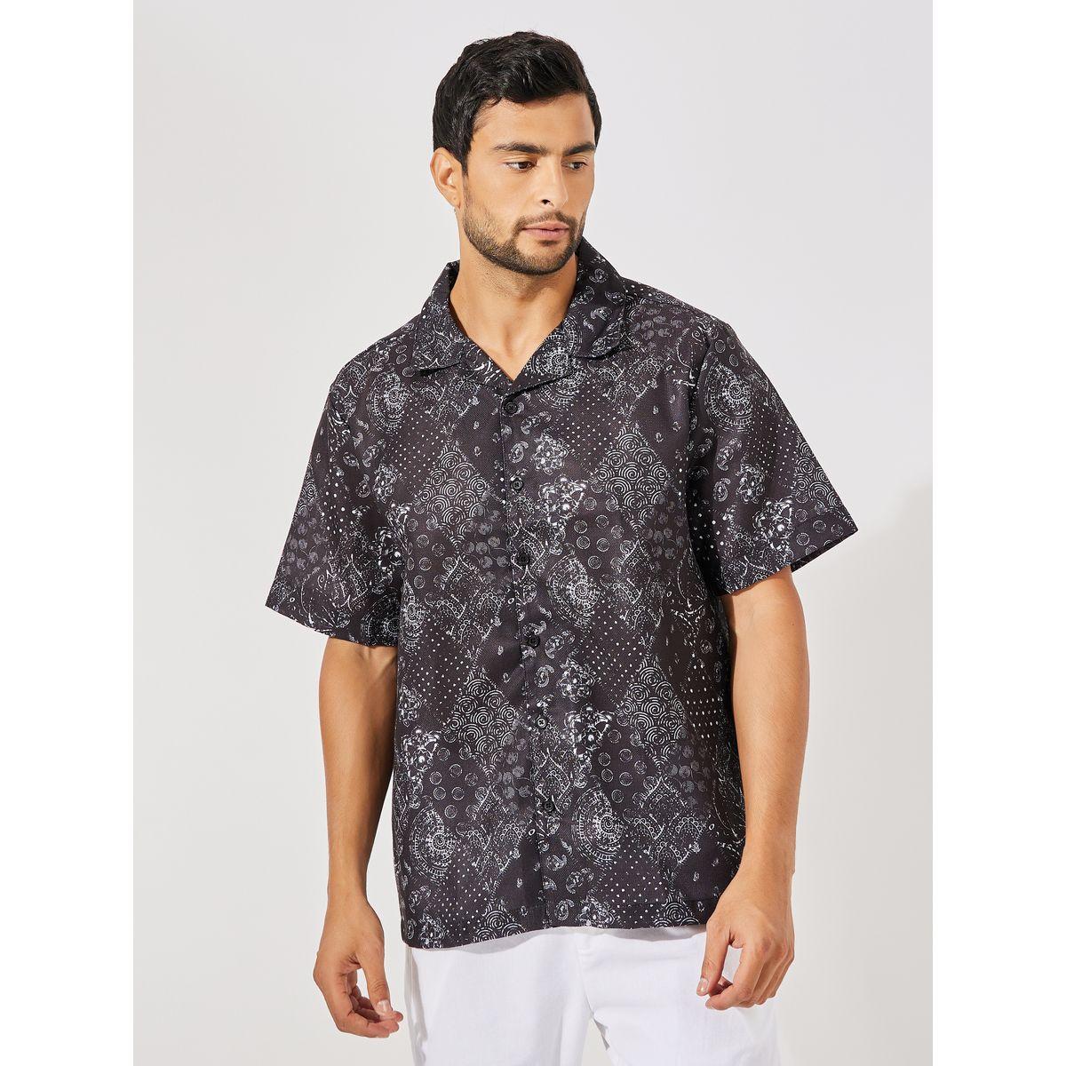 Styli Bandana Print Resort Collar Relaxed Fit Shirt-men-clothing-shirts-image-1
