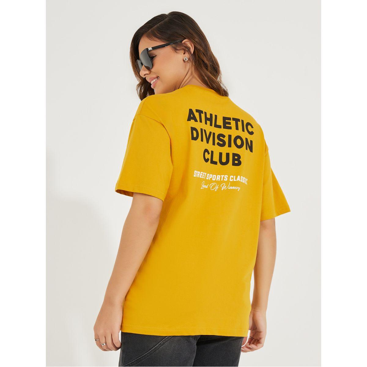 Styli Oversized Athletic Club Slogan T-Shirt with Dropped Shoulder-women-clothing-tshirts-image-1