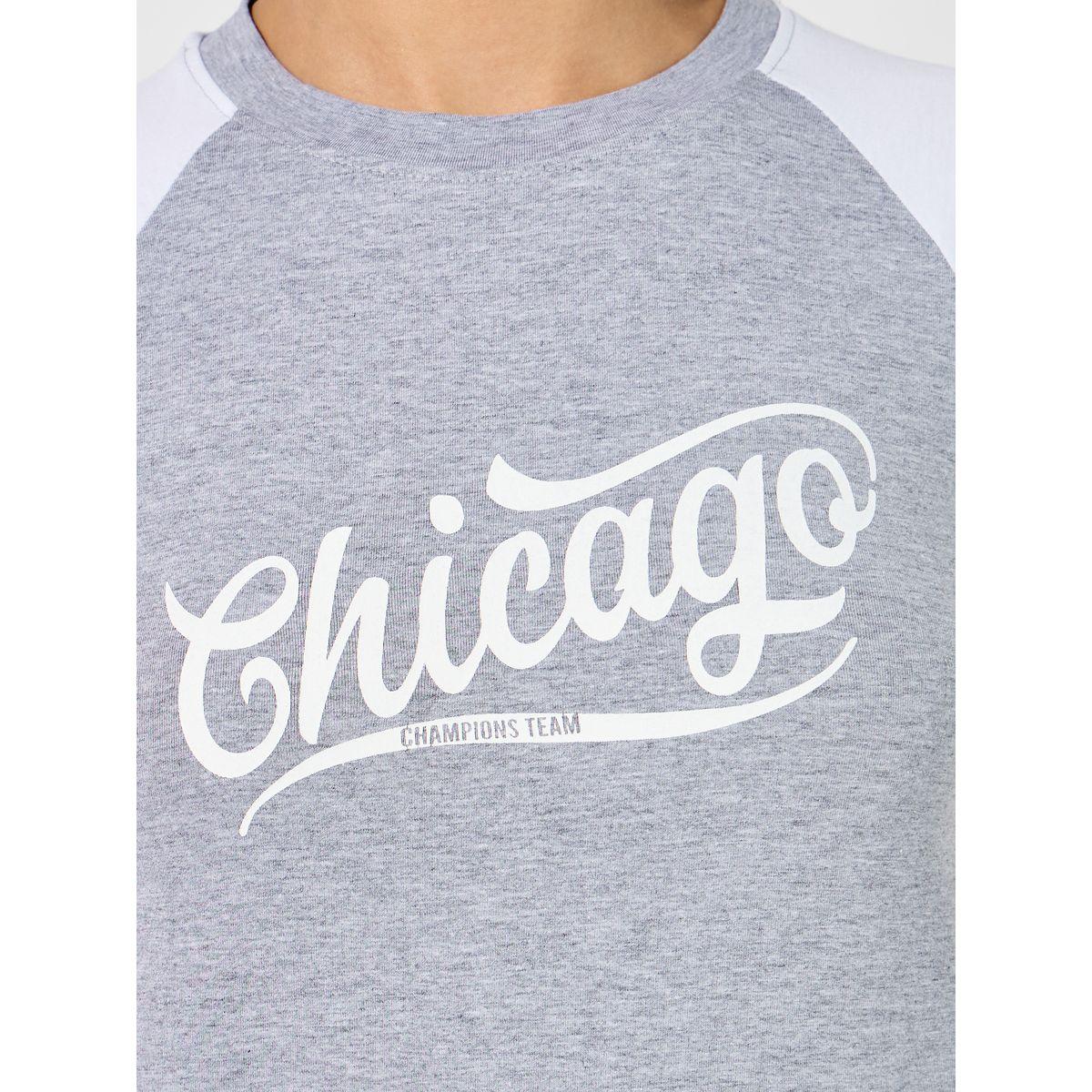 Styli Cotton Stretch Color Block Chicago Slogan Fitted T-Shirt-women-clothing-tshirts-image-4