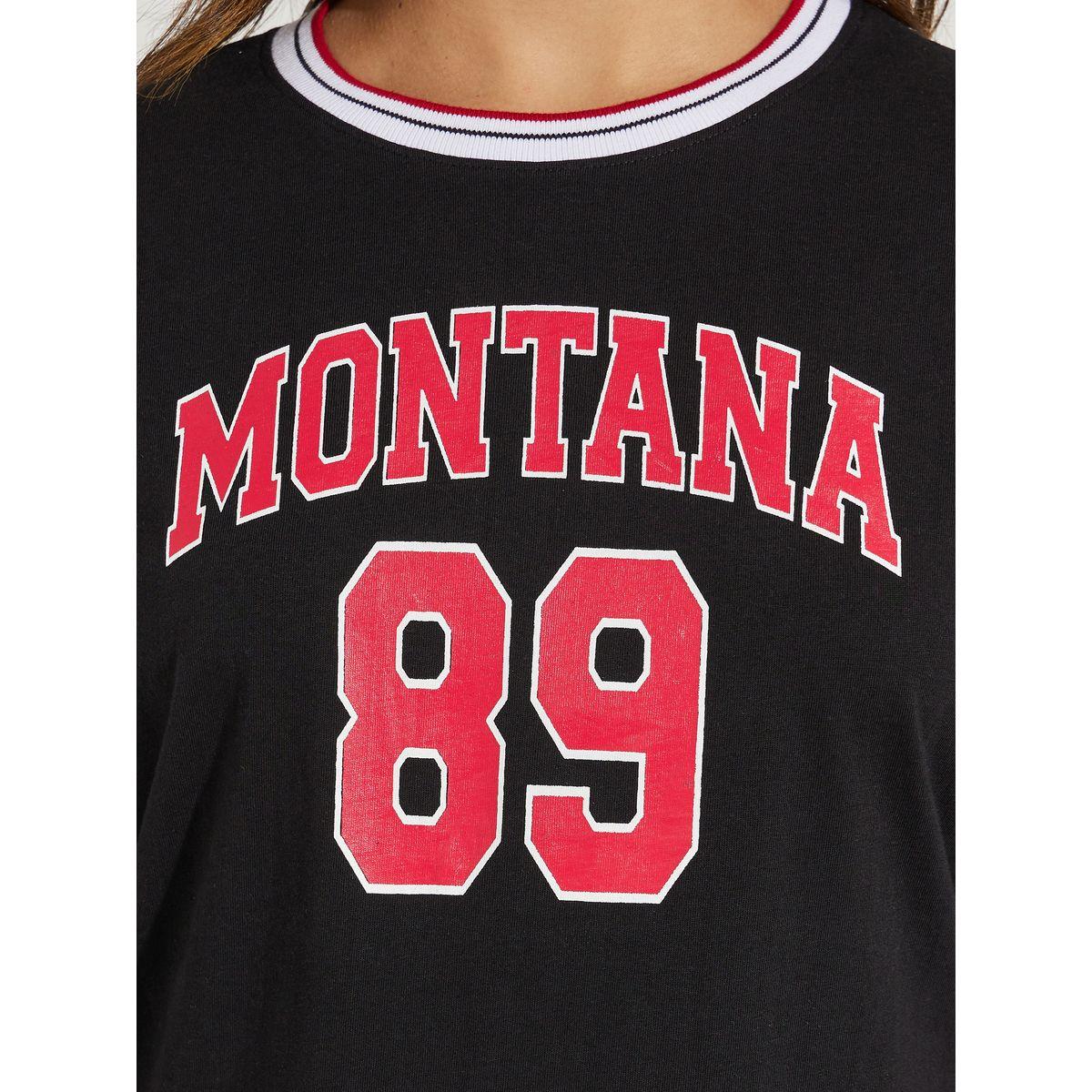 Styli Oversized Montana Slogan T-Shirt with Exaggerated Sleeves-women-clothing-tshirts-image-4