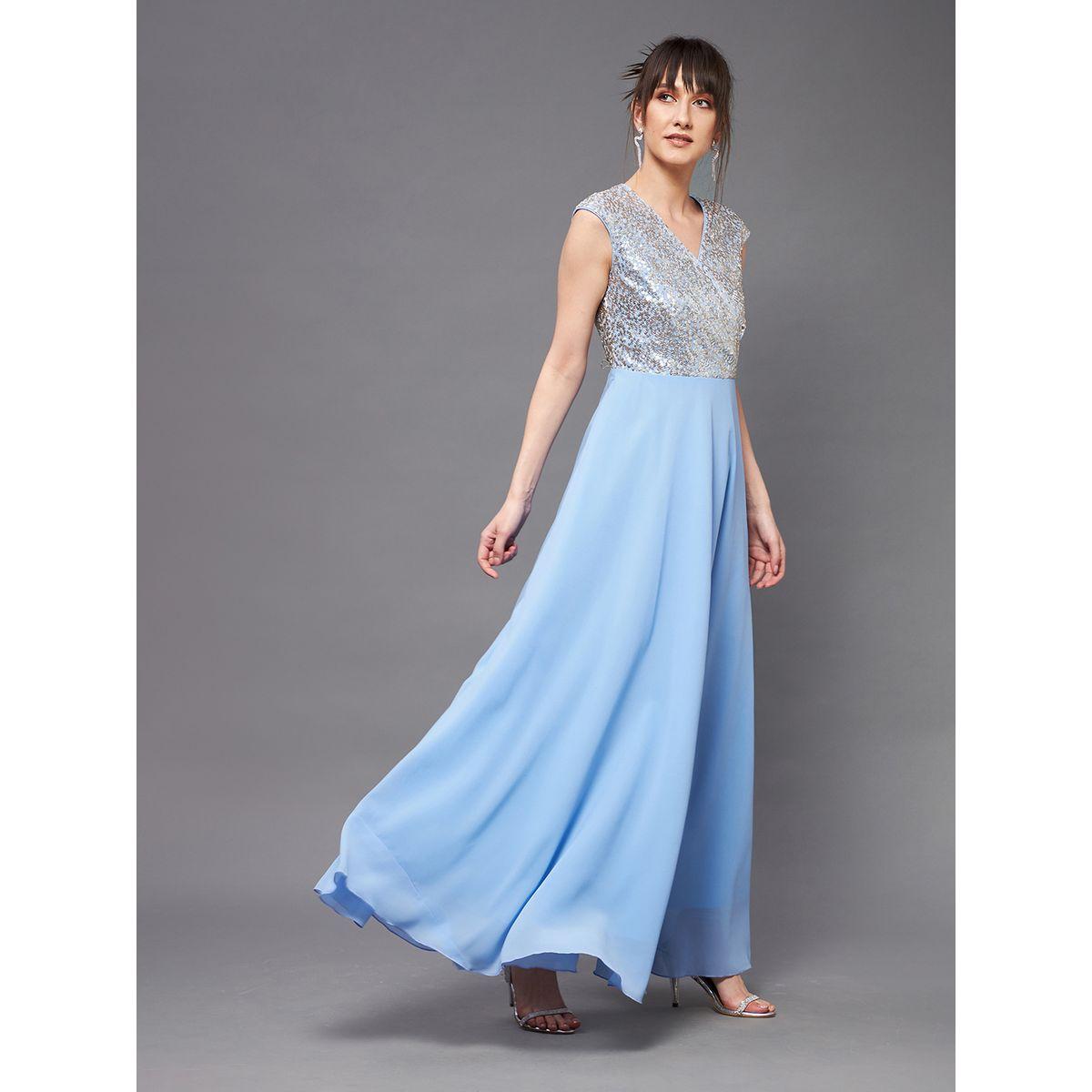 فستان طويل منمق مع شق جانبي ميس تشيس × ستايلي-women-clothing-dresses-image-3
