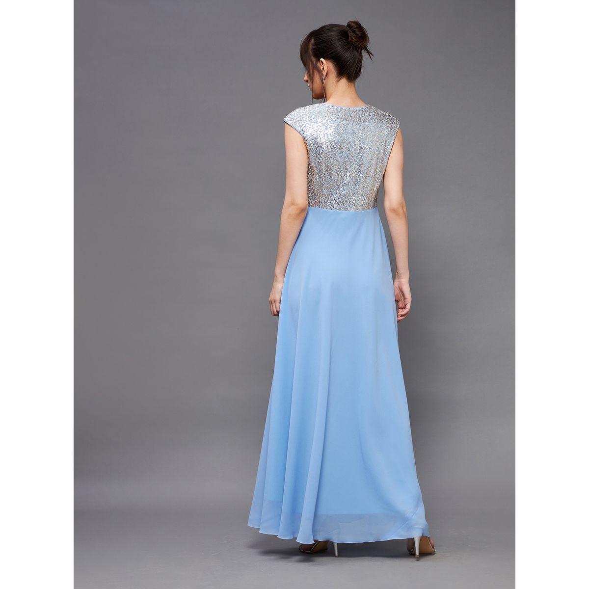 فستان طويل منمق مع شق جانبي ميس تشيس × ستايلي-women-clothing-dresses-image-4
