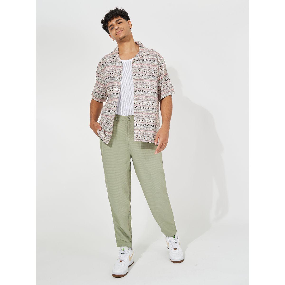 Styli Tribal Print Resort Collar Relaxed Fit Shirt-men-clothing-shirts-image-2