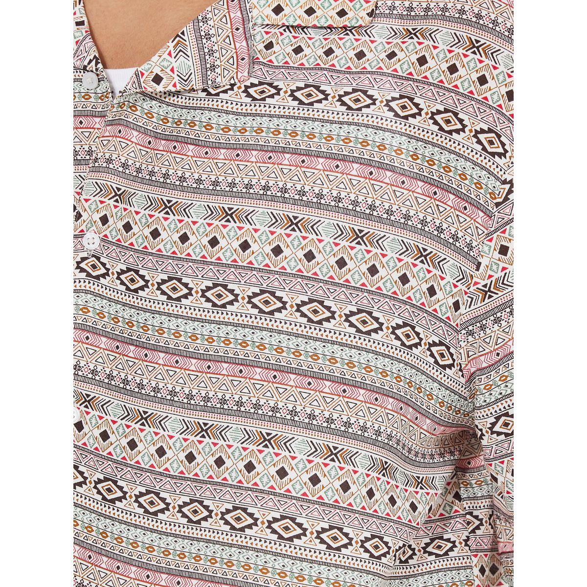 Styli Tribal Print Resort Collar Relaxed Fit Shirt-men-clothing-shirts-image-4
