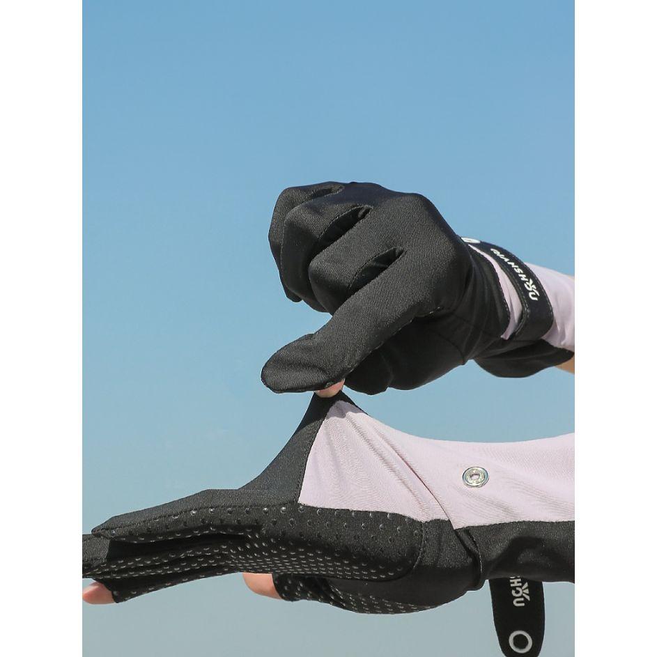قفازات ركوب الدراجات بنمط كتل الالوان-women-winterwear-gloves-image-4