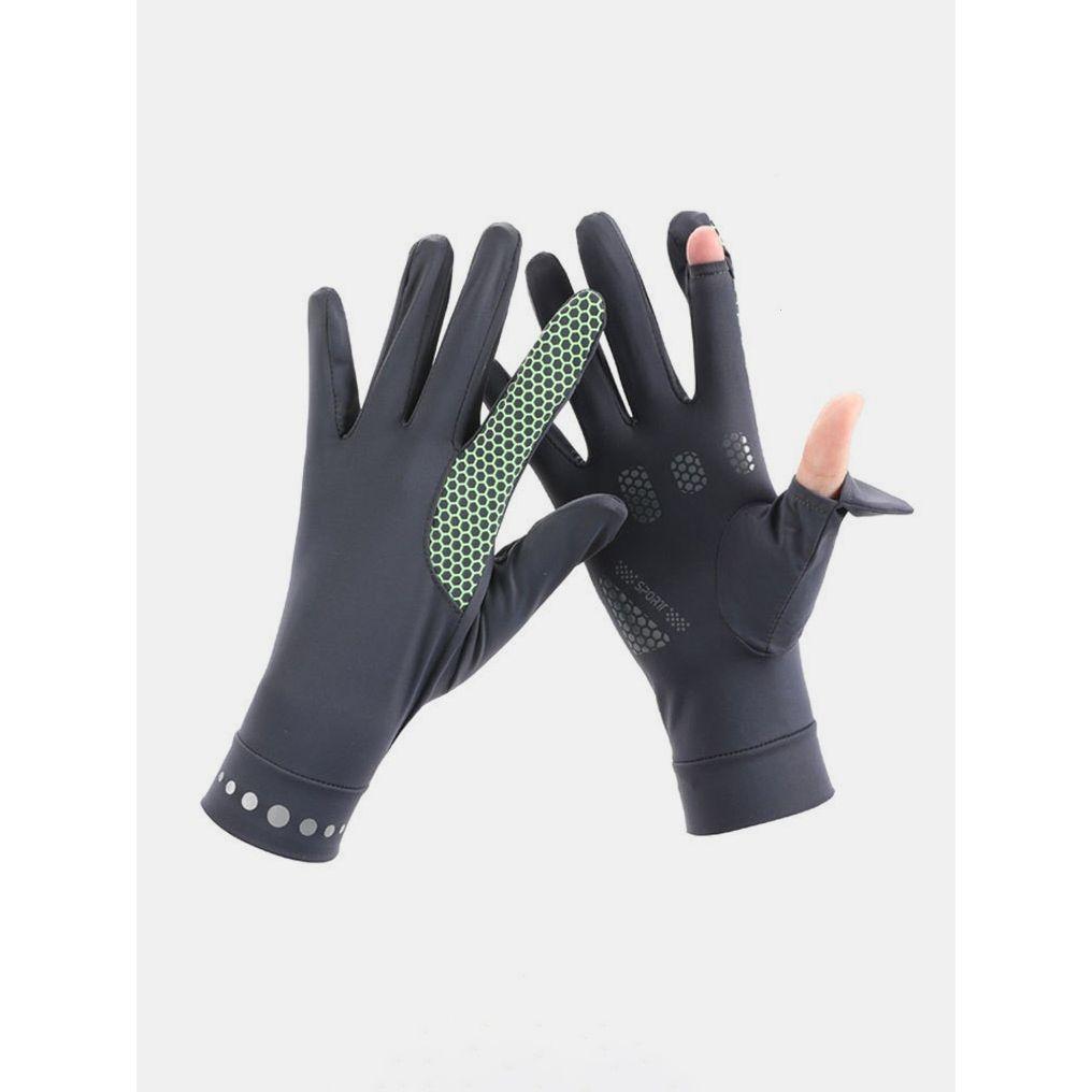 Styli Active Reflective & Open Finger Detail Silicon Grip Cycling Gloves-women-winterwear-gloves-image-2