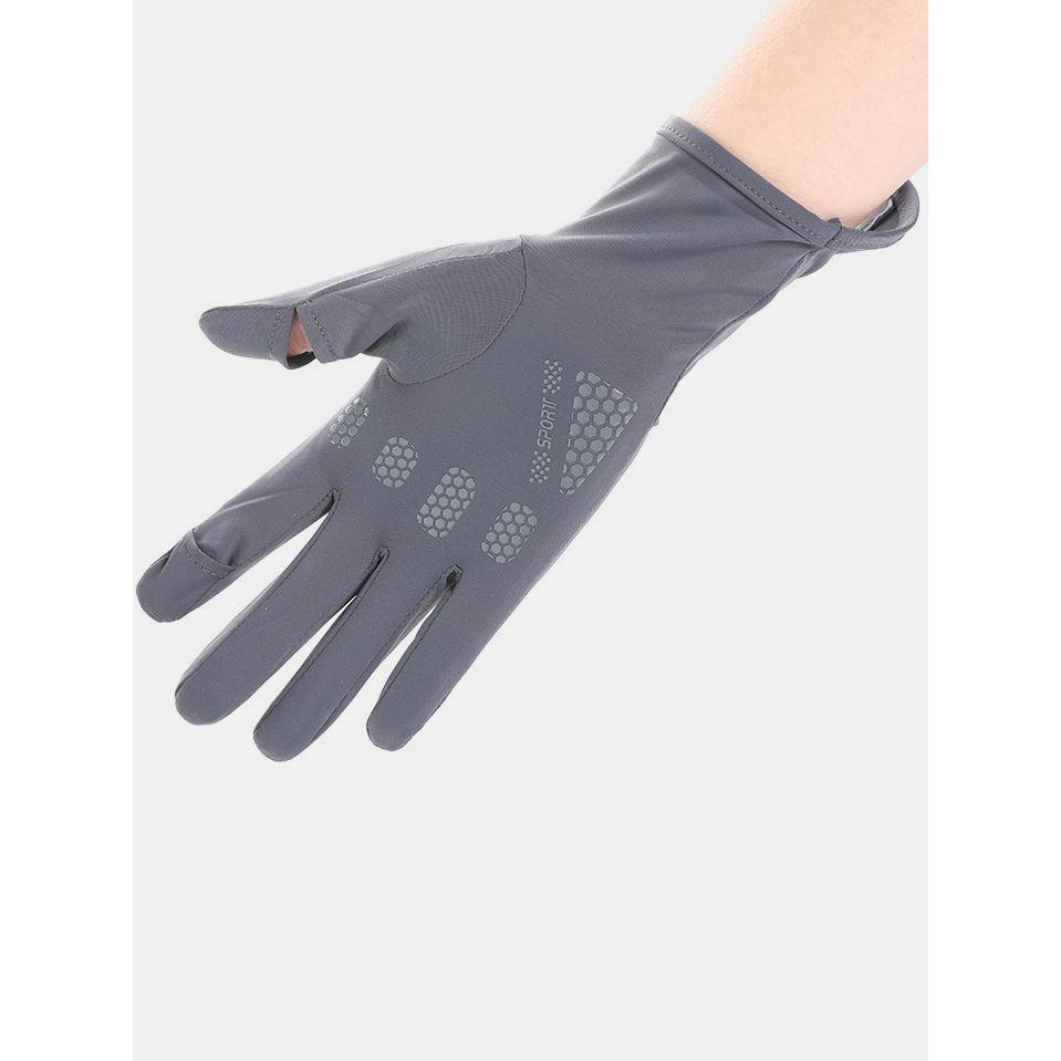 Styli Active Reflective & Open Finger Detail Silicon Grip Cycling Gloves-women-winterwear-gloves-image-3
