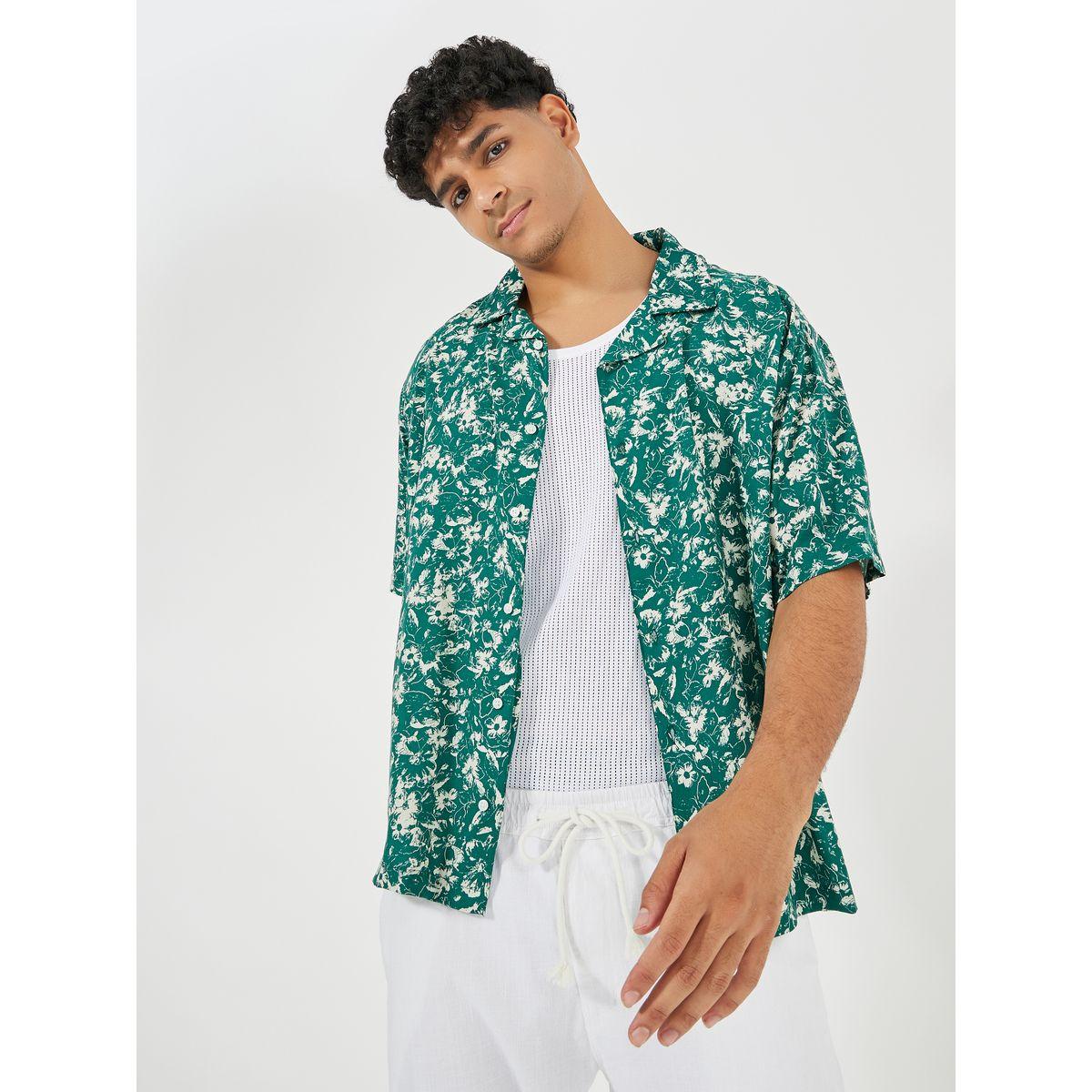 Styli Floral Print Resort Collar Relaxed Fit Shirt-men-clothing-shirts-image-1