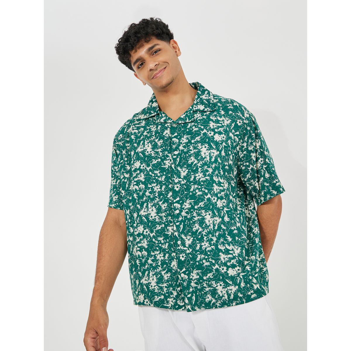 Styli Floral Print Resort Collar Relaxed Fit Shirt-men-clothing-shirts-image-4