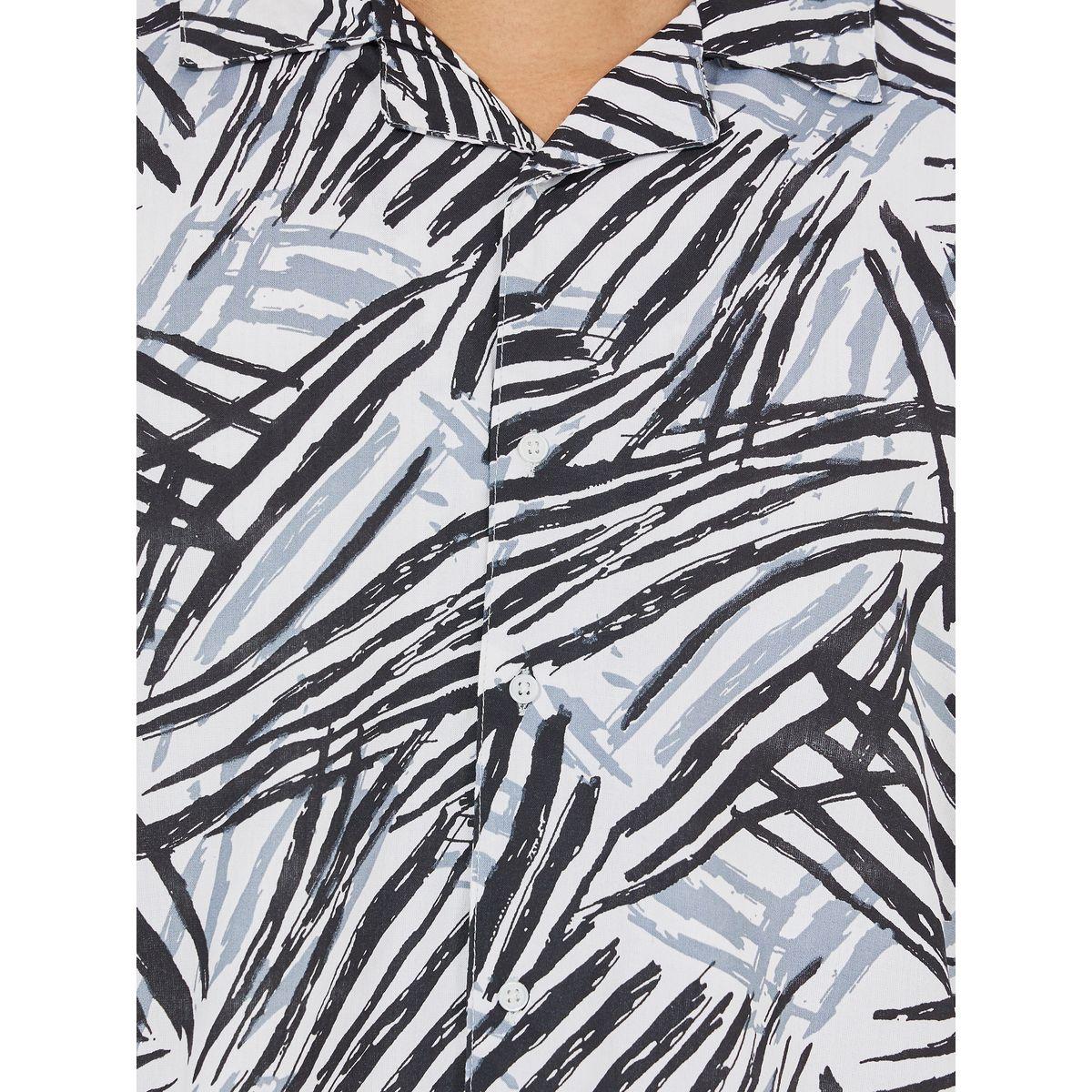 Styli Multicolor Leaf Print Resort Collar Relaxed Fit Shirt-men-clothing-shirts-image-4