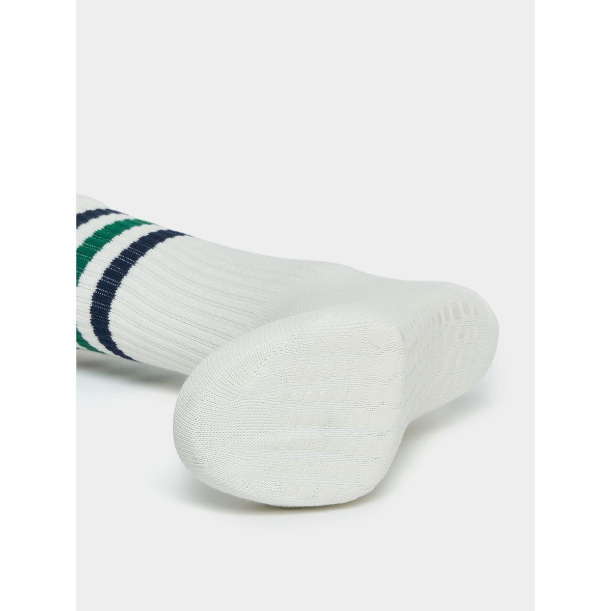 Styli Active Stripe Detail Silicon Pad Base Crew Yoga Socks-women-socksandstockings-image-3