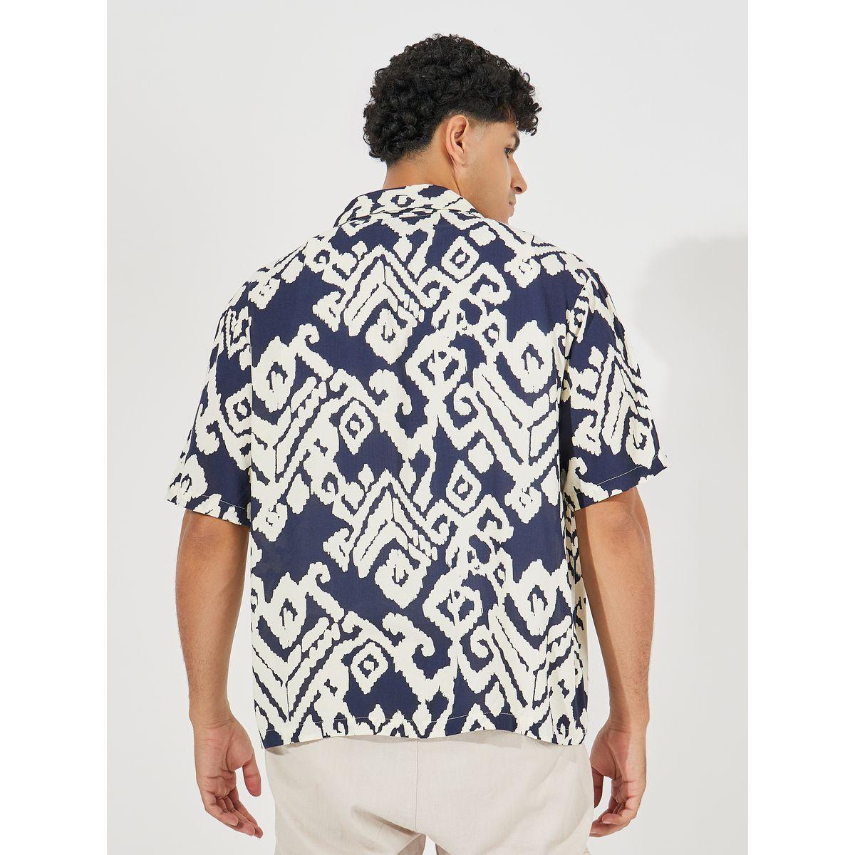 Styli Abstract Print Resort Collar Relaxed Fit Shirt-men-clothing-shirts-image-5