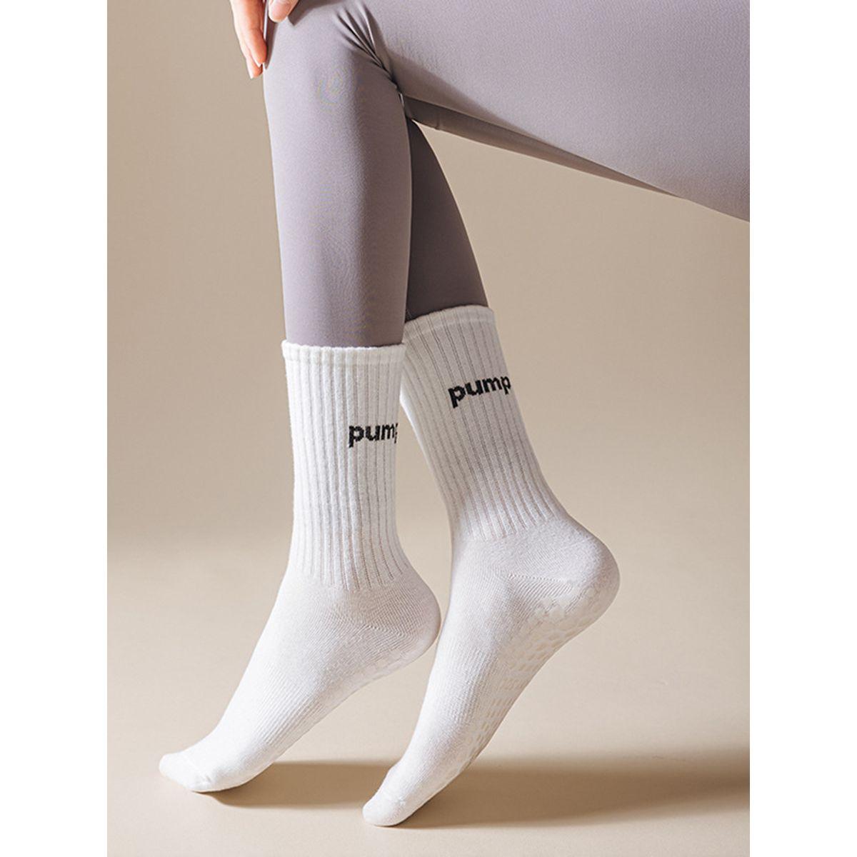 Styli Active Text Silicon Pad Base Crew Yoga Socks-sports-gear-gym-image-7