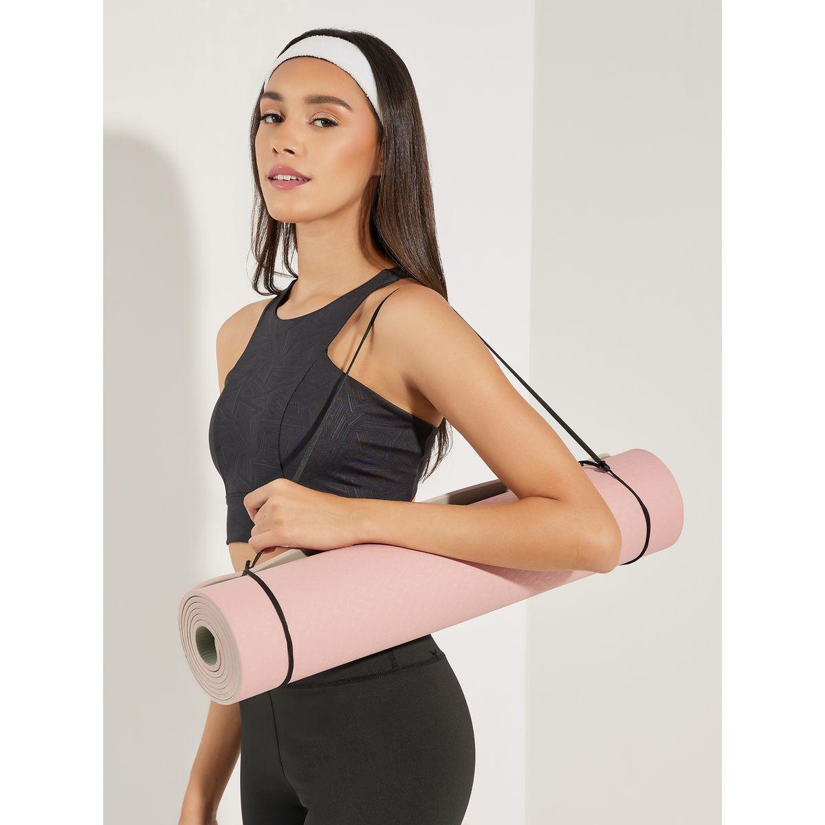 Styli Active 2-Way Usable Textured Yoga Mat with Carry On Strap-sports-gear-gym-image-1