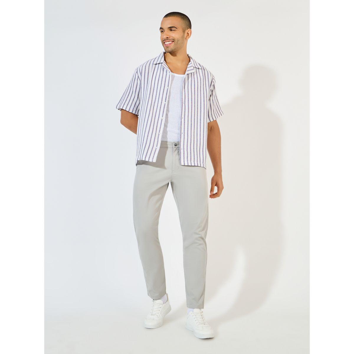 Styli Yarn Dyed Stripe Resort Collar Relaxed Fit Shirt-men-clothing-shirts-image-2