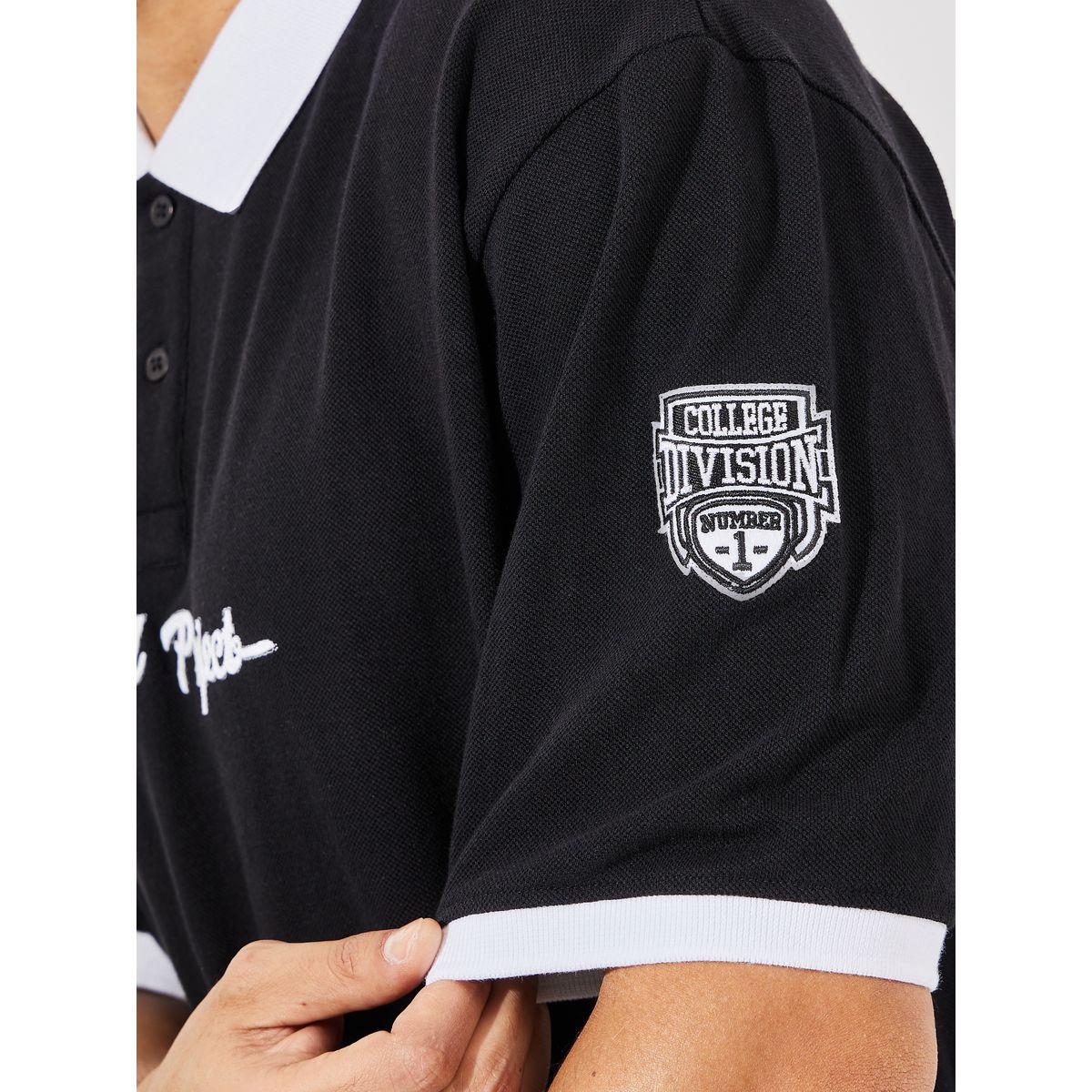 تيشيرت فضفاض بياقة بولو مع شارة-men-clothing-tshirtsandpolos-polos-image-4