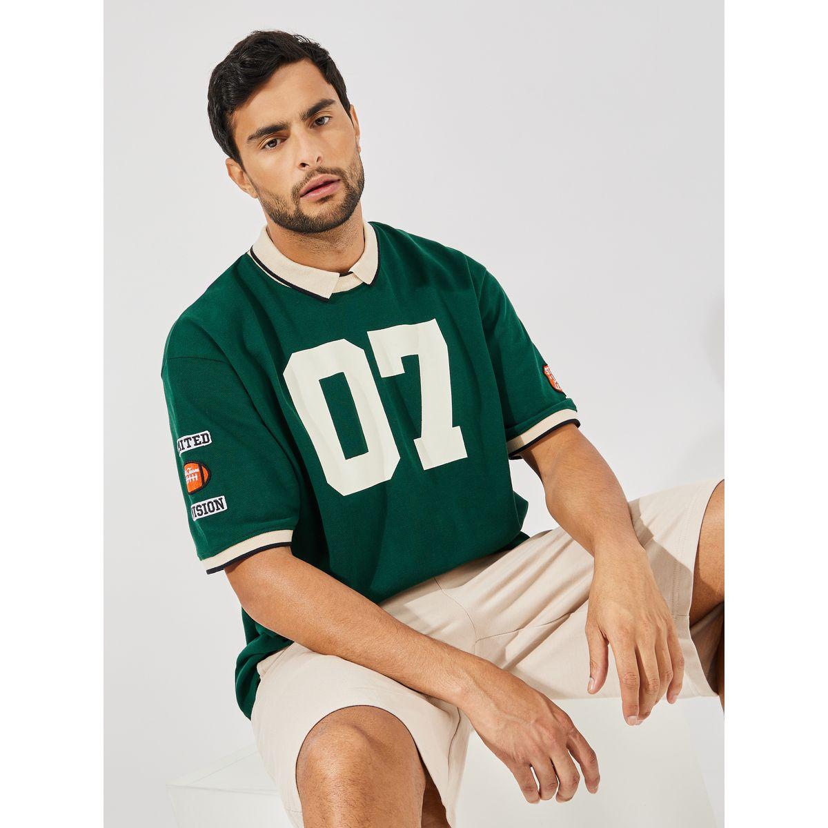 Styli Premium Heavy Pique Knit Oversized Polo with Badge Detail-men-clothing-tshirtsandpolos-polos-image-1