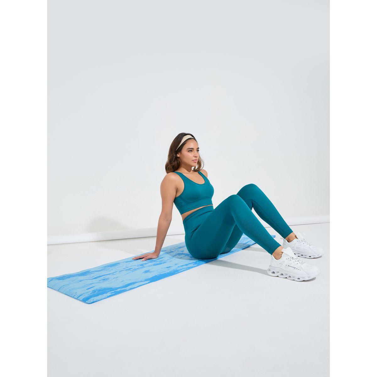 Styli Active Marble Effect Print Yoga Mat, 173x61x1cm-sports-gear-gym-image-1
