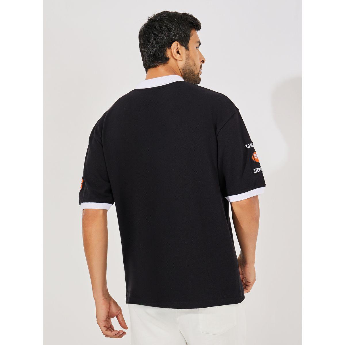 تيشيرت فضفاض بياقة بولو وتفاصيل مُطرّزة-men-clothing-tshirtsandpolos-polos-image-6