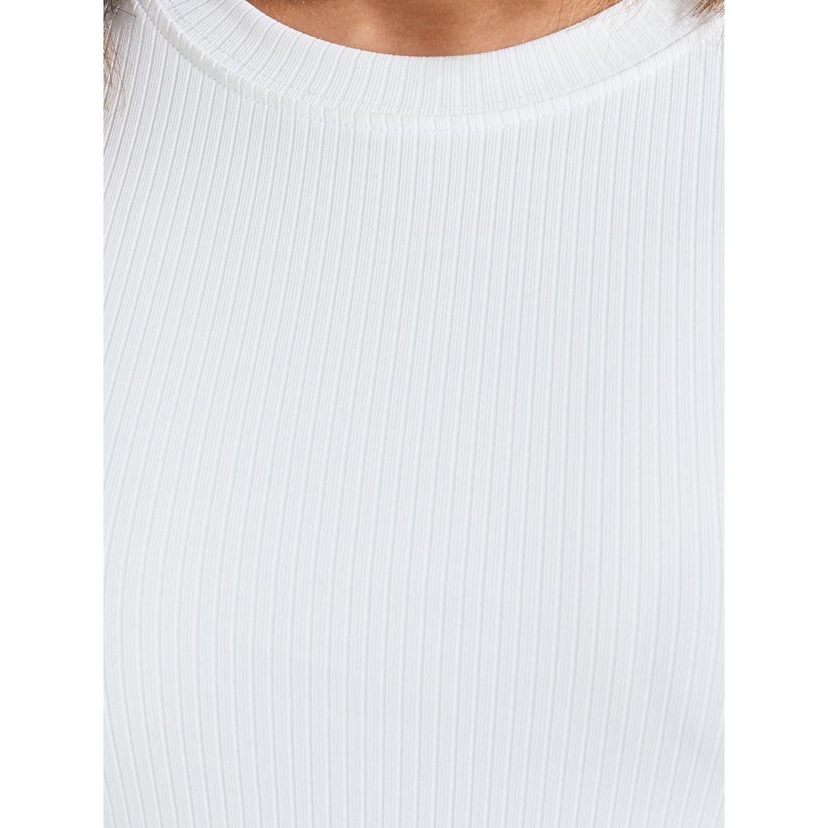 Styli Ribbed Fitted Round Neck Plain T-Shirt-women-clothing-tshirts-image-5