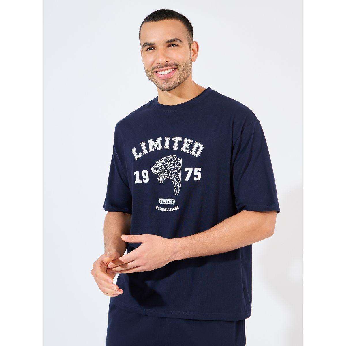 Styli Premium Varsity HD Print Heavy Jersey Oversized T-Shirt & Joggers Co-Ords-men-clothing-coordsets-image-2