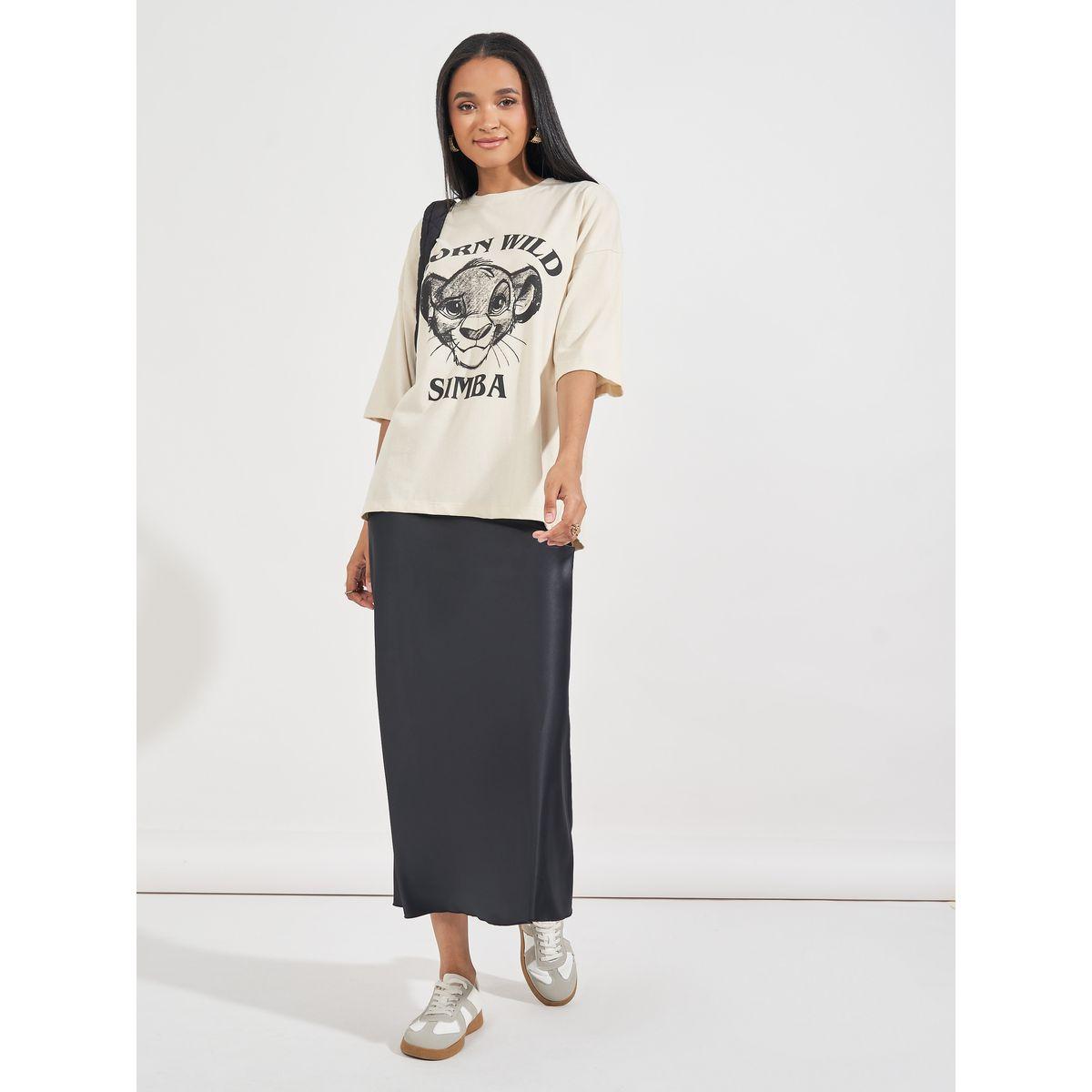تيشيرت فضفاض مطبع بطبعة جرافيك-women-clothing-tshirts-image-2