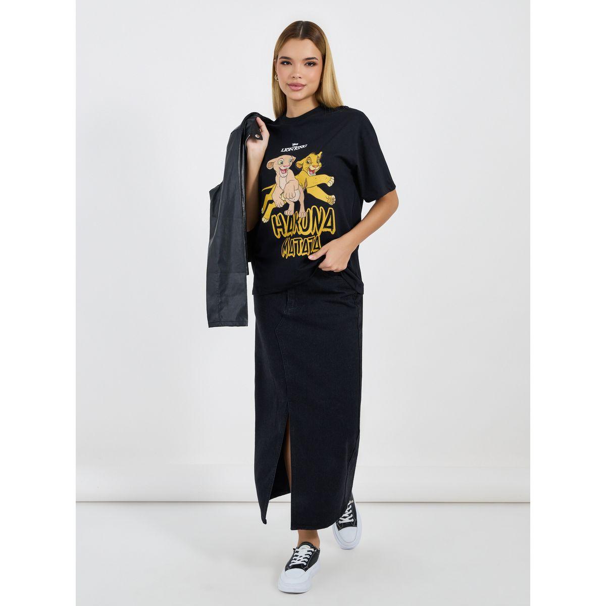 تيشيرت فضفاض بياقة دائرية وطبعة جرافيك-women-clothing-tshirts-image-2
