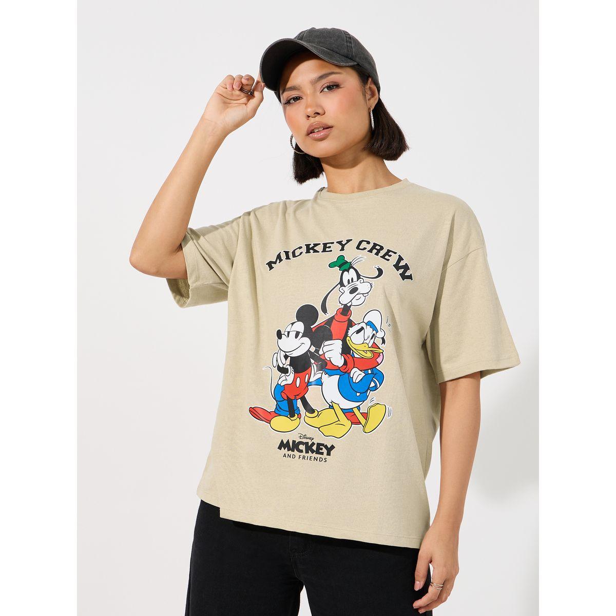تيشيرت فضفاض بطبعة جرافيك وأكمام قصيرة-women-clothing-tshirts-image-4