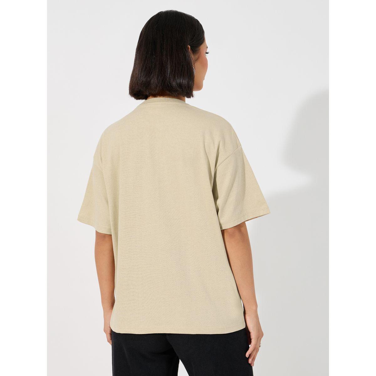 تيشيرت فضفاض بطبعة جرافيك وأكمام قصيرة-women-clothing-tshirts-image-5