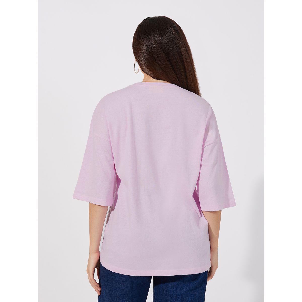 Styli Peanuts Laugh League Oversized T-Shirt with Dropped Shoulder-women-clothing-tshirts-image-4