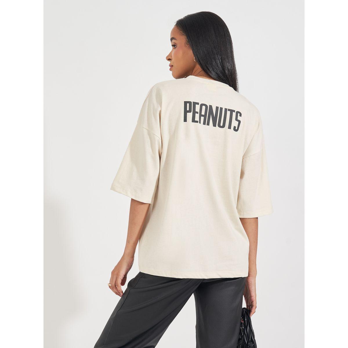 Styli Oversized Peanuts Cool Blooded Graphic T-Shirt-women-clothing-tshirts-image-1